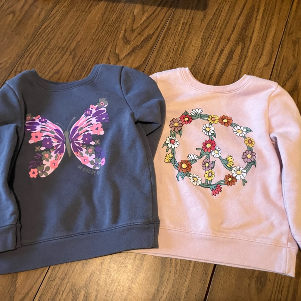 2pk Garanimals Girls 3T Crewneck Sweatshirts